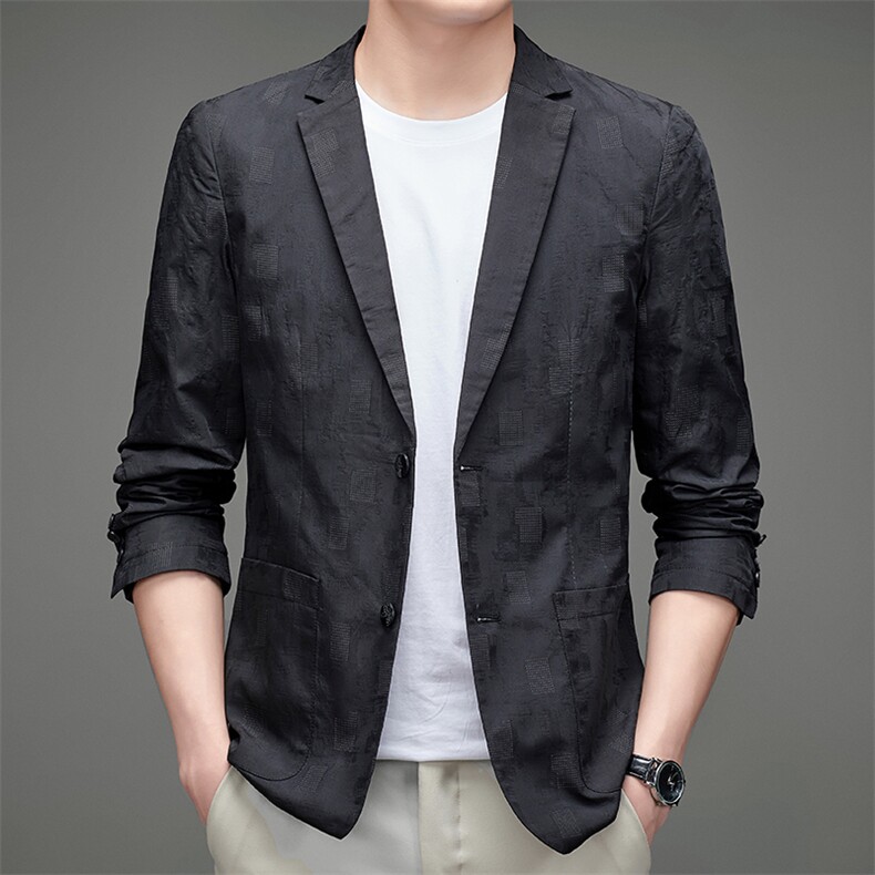 D6629206秋冬新款男士西服薄款商务休闲男装外套轻薄通勤外衣,男装西服,电商B360