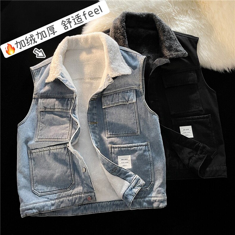 MJ215J-p68-限价98M-5XL抖音情侣棉马甲男外穿大码羊羔毛cityboy，女装马甲，星座116