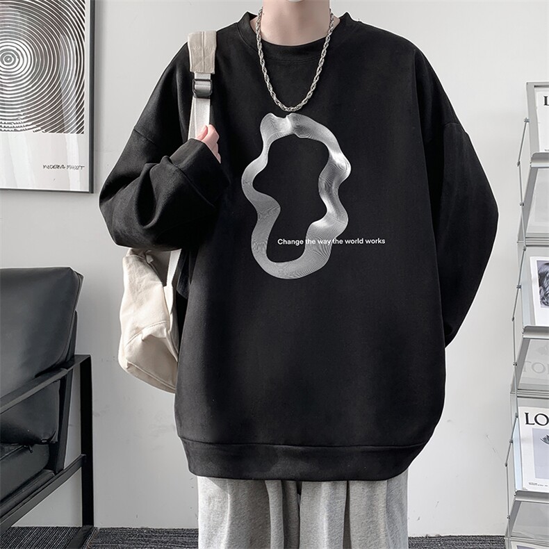 麂皮绒卫衣男大码重磅长袖t恤男JW81390-P35,男装卫衣,电商A040