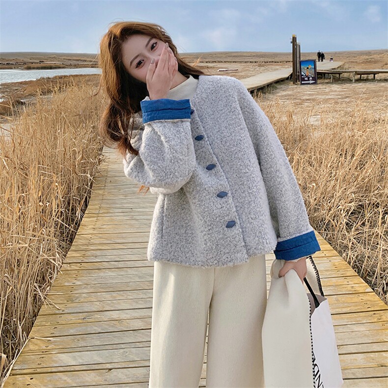新款羊羔毛外套2C007-185-P185-k278,女装棉衣/棉服,2C007
