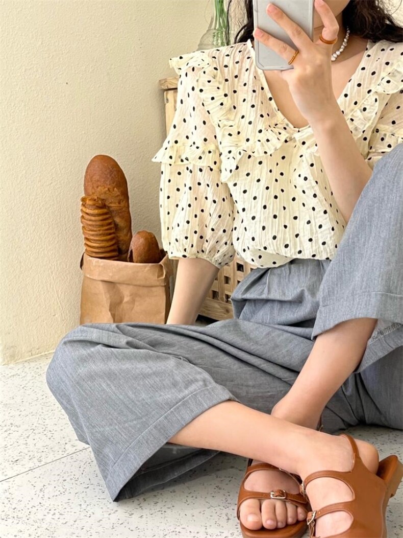 经典韩系点点小衫，其它，DAP