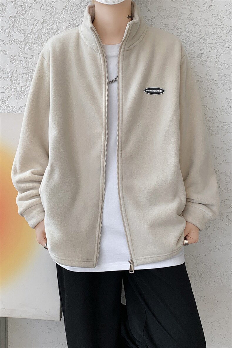 8XL-M摇粒绒外套男奥粒绒加厚羊羔绒卫衣内胆夹克JK1314P68控88,男装夹克,电商D206-1