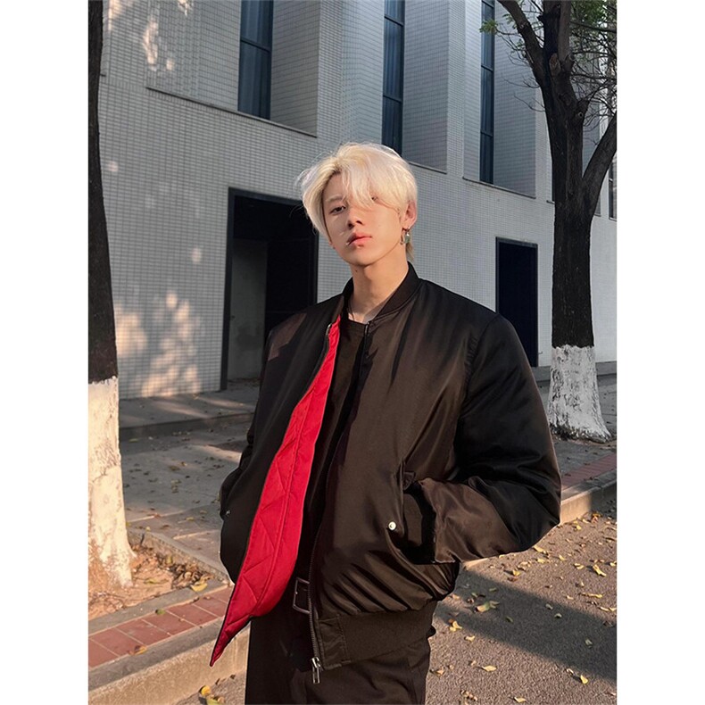 【有货】内衬红色飞行夹克外套棒球服JK507特P67,男装夹克,星座908-1
