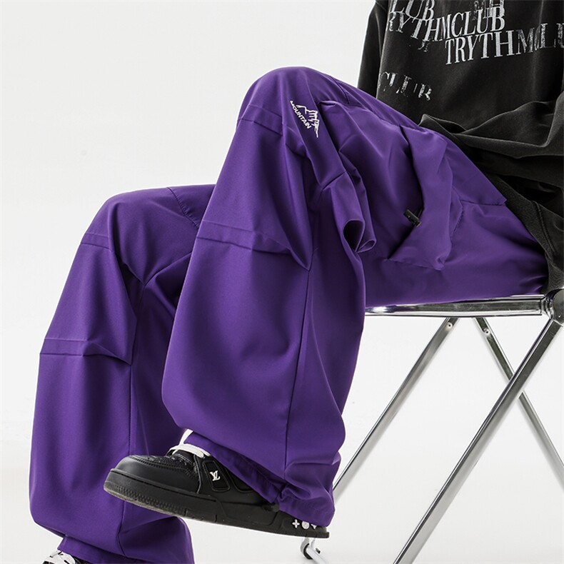 8XL-M美式机能加绒加厚冲锋裤男冬季宽松大码刺绣工装裤KZ020P50,男装工装外套,电商B312