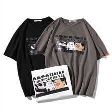 2021夏季新日系白底平铺面料：100%棉T1052-P25，男装T恤，电商A001