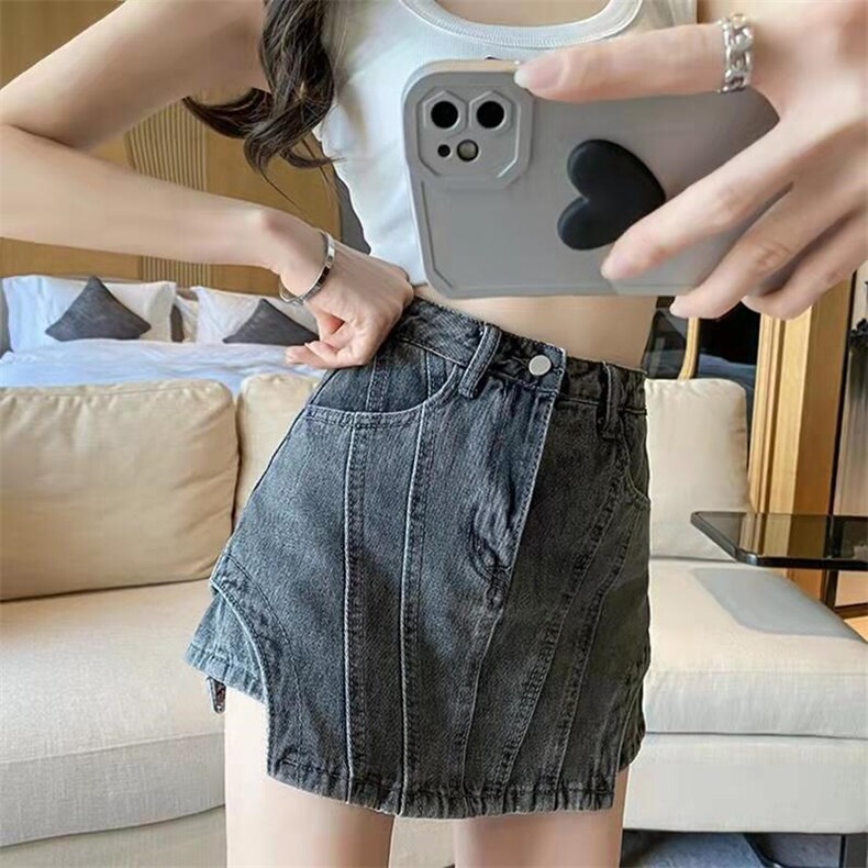 夏款不规则牛仔裙，其它，XTZ style