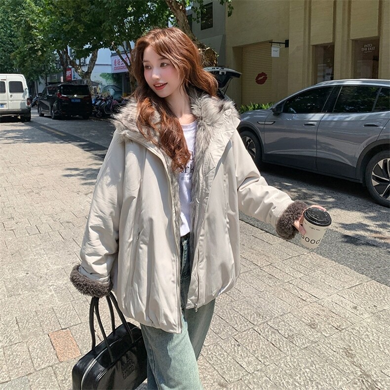 派克服女冬季小个子百搭美式复古工装外套，女装派克服，浙宝079