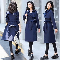 2024秋季时尚简约大方气质优雅收腰显瘦修身百搭潮流风衣，女装风衣，妙形