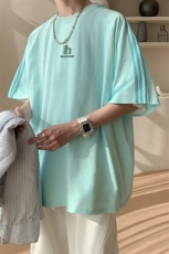 图案已注册夏季新款美式复古织带短袖T恤男宽松半袖打底D009/P35，男装T恤，电商B209