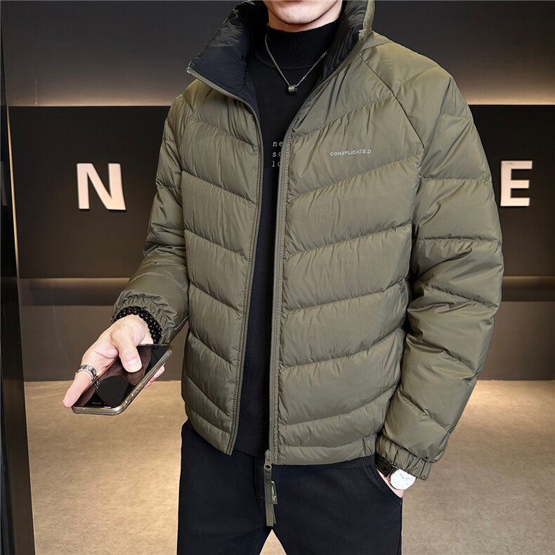 新标轻奢立领男排骨羽绒服现货高品质情侣外套数据款Y8605-P160,男装羽绒服,电商A237