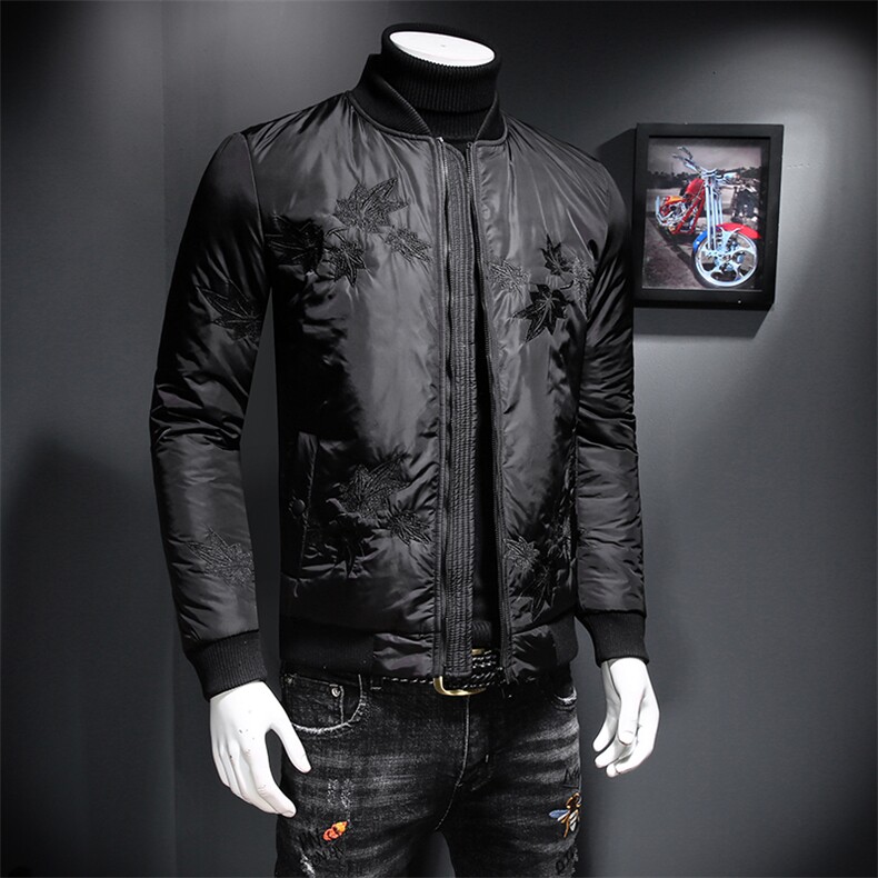 7133冬季新款加厚蚕丝棉服刺绣休闲保暖棉衣,男装棉衣,钱塘2010-1