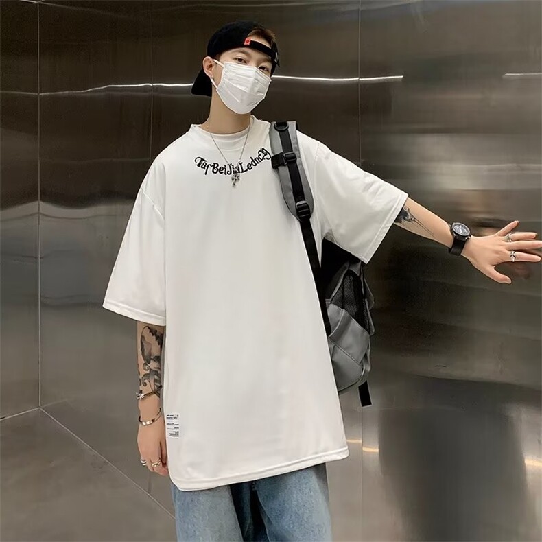 圆领新款文艺夏季潮时尚潮牌印花短袖青春流行潮流标准T恤T881P28,男装T恤,星座1116-2