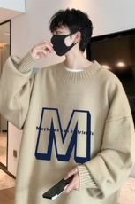 半高领毛衣男士大码针织衫男毛线衣男M18260-P45加绒款-P65，男装针织衫/毛衣，电商A040
