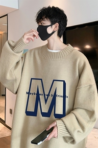 半高领毛衣男士大码针织衫男毛线衣男 M18260-P45 加绒款-P65图片