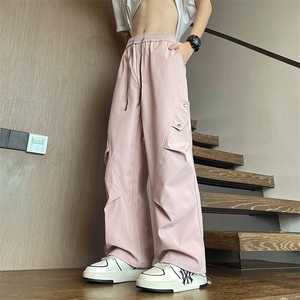春夏季新款美式休闲工装裤男潮流宽松直筒拖地阔腿裤子KZ004-P38图片