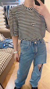 2022夏季新款条纹T恤,女装T恤,Bella(2F)