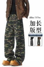 迷彩裤子加长版190高个子休闲卫裤男生休闲直筒阔腿裤KZ087P45，男装休闲裤，电商B312