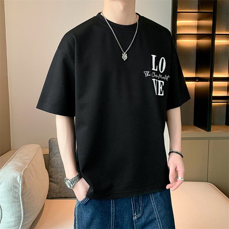 短袖男t恤店主风夏季休闲百搭刺绣圆领T恤男上衣TC3131-P25控45图片