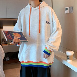 连帽卫衣男春秋高街ins潮牌情侣套头上衣服宽松休闲外套WY753-P35