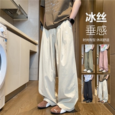 抖音品质夏季新款冰丝山本裤宽松休闲裤B315-K25527-特p35控68，男装休闲裤，电商B315