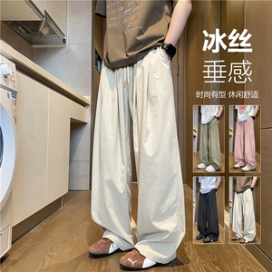 抖音品质夏季新款冰丝山本裤宽松休闲裤B315-K25527-特p35控68图片