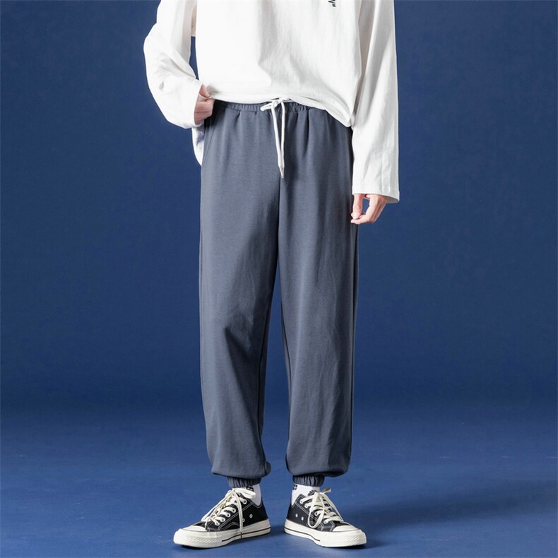 运动裤男2021春秋款宽松透气束脚裤九分裤长裤裤子DS888T,男装休闲裤,电商A102
