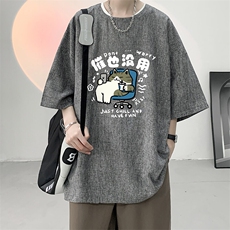 风复古亚麻短袖男棉麻t恤男半袖ZT71403-P35，男装T恤，电商A040