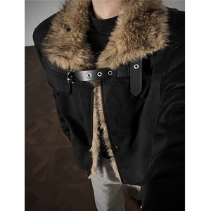 现货新款座山雕结构毛领棉服男MY085-P115图片