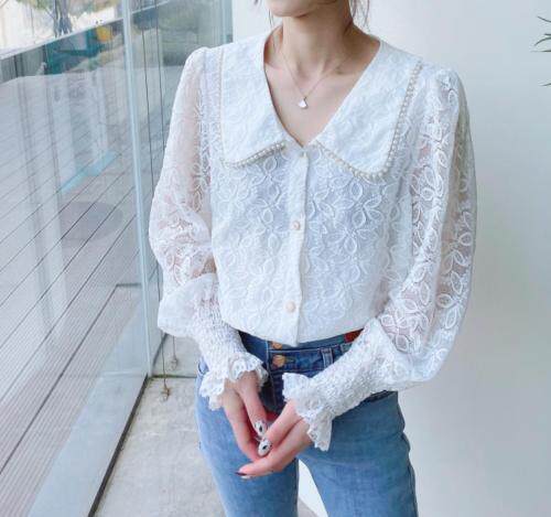 春装新款韩系珍珠小衫，女装，NIY