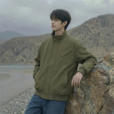 A178-JK2511-P55春季美式立领夹克百搭设计感情侣款时尚外套，男装夹克，电商A178