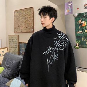 8XL高领毛衣男大码胖子堆堆领打底羊毛衫 GM45393-P45加绒款-P65图片