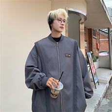 XJ412-特P70控128秋季美式复古设计棒球服夹克男女宽松休闲外套，男装夹克，电商B370
