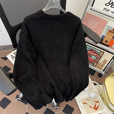 猫咪仿貂毛毛男女秋冬美式宽松慵懒风内搭针织衫上衣潮MY0993-P50，男装针织衫/毛衣，星座308B-1
