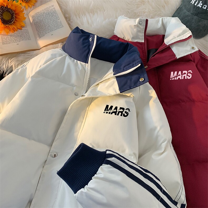 ！2025秋冬新款撞色织带棉衣加厚保暖棉服MY209特P80图片