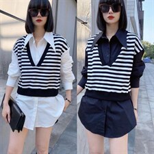 爱美欧现货拼接衬衣，其它，爱美欧