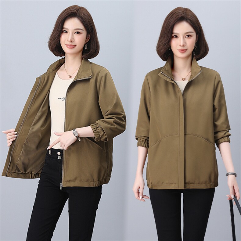 时尚宽松大码女装短外套秋季百搭显瘦休闲夹克，女装短外套，3200格调