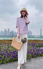 纯苎连衣裙小衫裤子裙子衬衣 时尚风 风淑女风休闲风，女装连衣裙，川哲