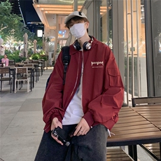 特批夜景棒球服外套时尚字母印花翻领夹克特批，男装夹克，电商A247