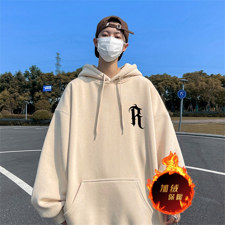 500克重磅秋冬美式加绒加厚卫衣外套DL225常规特P35绒特P40,男装卫衣,电商A486