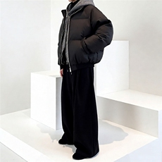 MY29-特P78美式假两件pu皮短款棉服冬季加厚工装棉袄连帽外套，男装皮衣，星座1811B