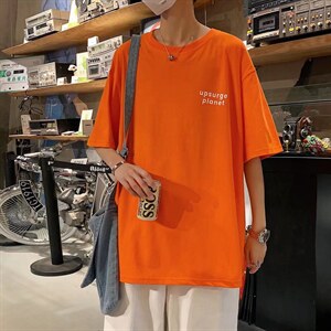 夏季港风ins短袖男潮流宽松潮牌五分袖RT12P28，男装T恤，星座1116-2