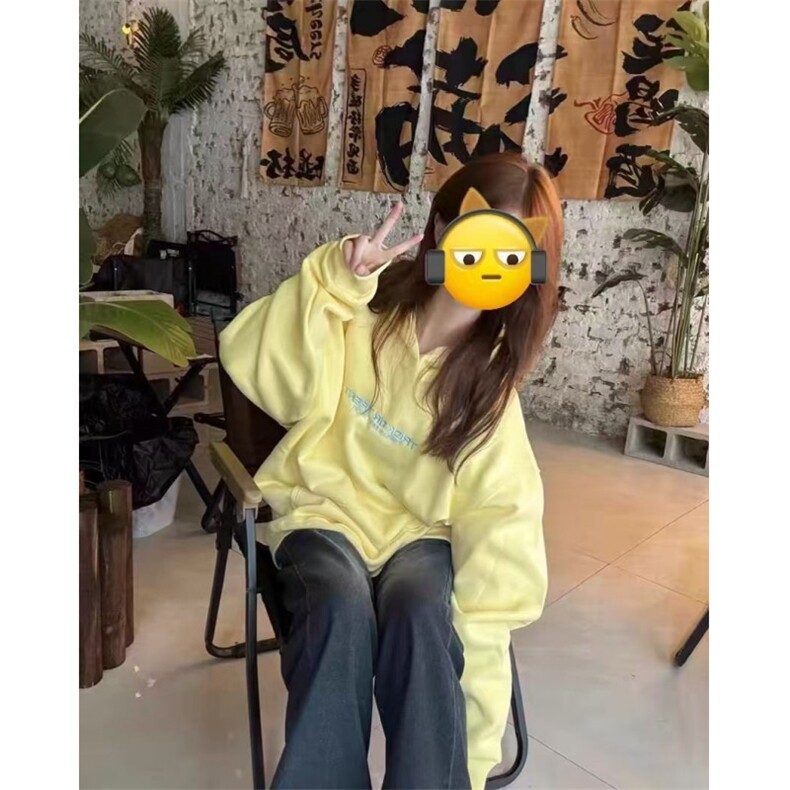 5233-P50原版刺绣纯棉复合牛奶丝银狐绒连帽卫衣薄款/加绒,女装卫衣/绒衫,星座617A-2