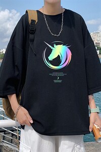 Q11138-P30 春夏季七分袖t恤男大码五分袖男短袖中袖图片