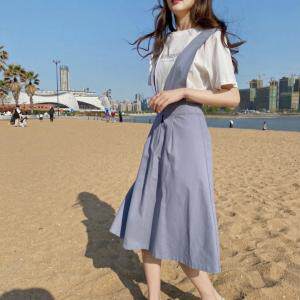 夏季背带两件套,女装,E莎