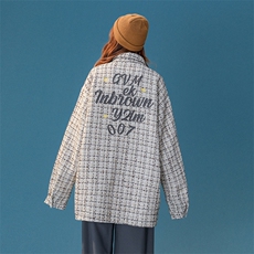 1中性风小香风大码M-5XL中性情侣潮长袖衬衫CCS8019P45加绒P55，男装衬衫，星座226-2