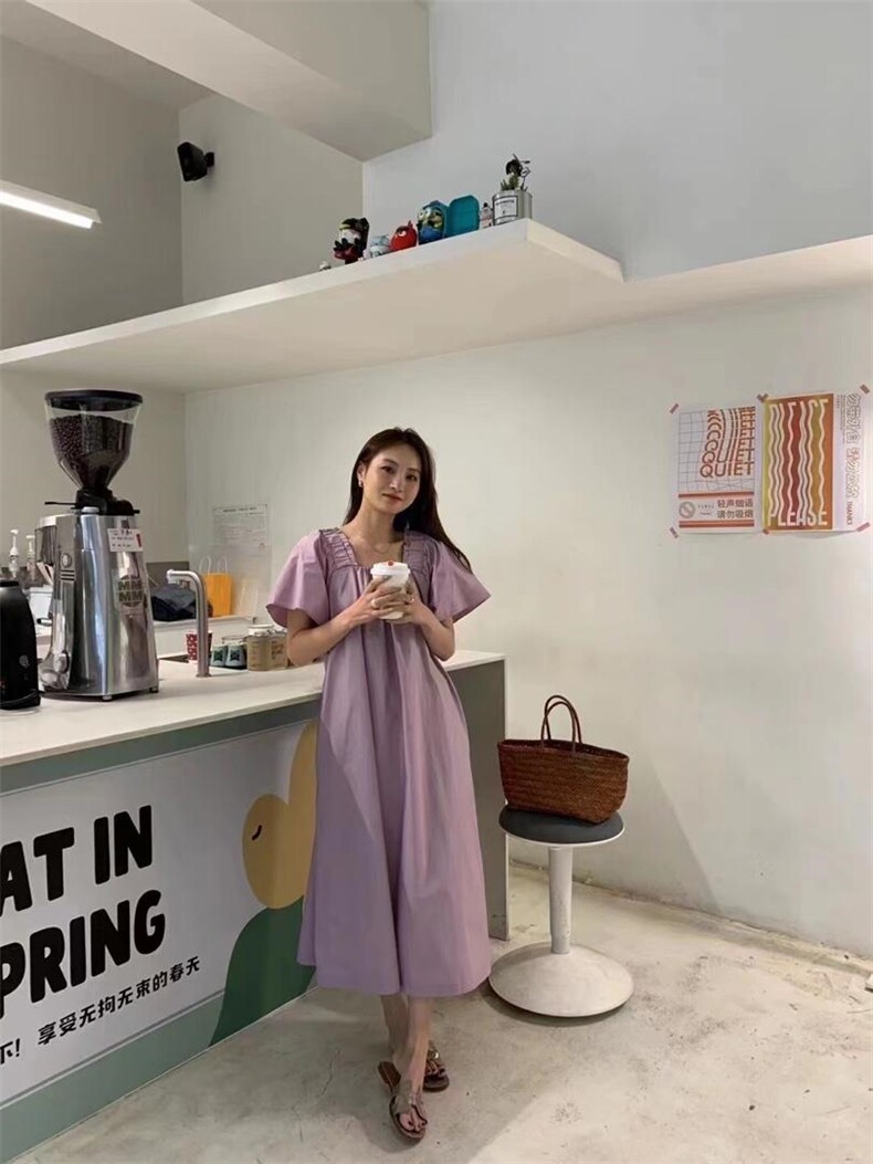 【DAVIDA】韩版压褶套头连衣裙，女装连衣裙，DAVIDA