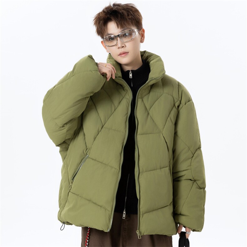 2025新款纯色棉服男冬季加厚潮流痞帅宽松青少年棉衣外套潮牌帅气图片