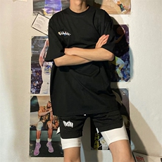 万针全刺绣工艺抖音得物高品质260克重磅纯棉双纱美式高街短袖T恤，男装T恤，电商A486
