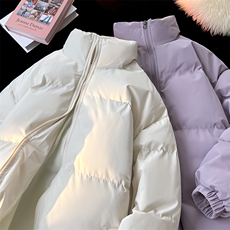 ！2025新款加厚棉服冬季纯色情侣立领棉衣CM88882-P60特，男装棉衣，星座815A