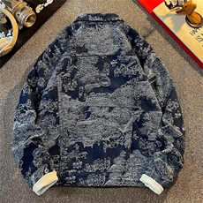 设计感提花夹克男女款美式复古牛仔外套宽松痞帅情侣衣服B88/P70，男装工装外套，星座506B